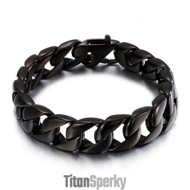 Vakuově Pokovený Černý Lesklý Náramek