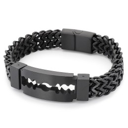 Pánský Titanový Náramek Blade Curved S Vakuovým Pokovováním