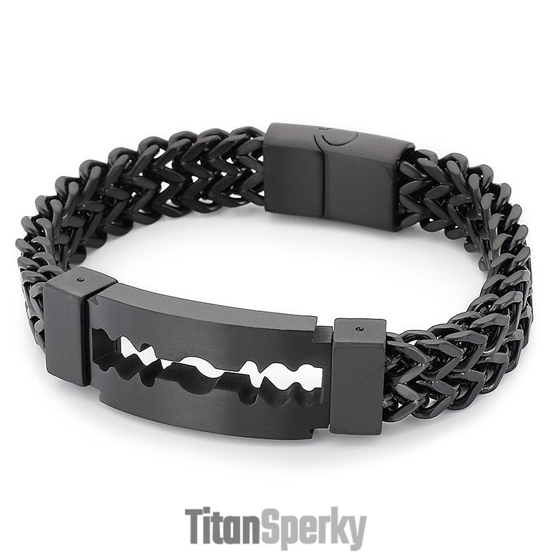 Pánský Titanový Náramek Blade Curved S Vakuovým Pokovováním Pánský Titanový Náramek Blade Curved S Vakuovým Pokovováním
