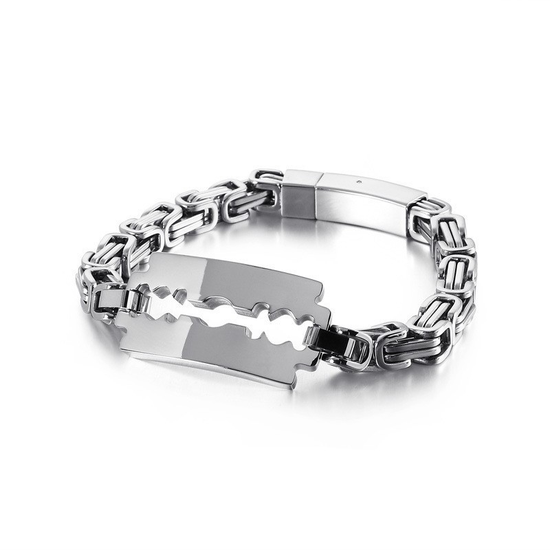 Titanové Císařské Řetízkové Čepele Se Zakřiveným Znakem Tide Jewelry