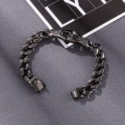 Pánský Náramek Cool Street Chic Hand Puller Lace Titanium S Patentním Mechanismem