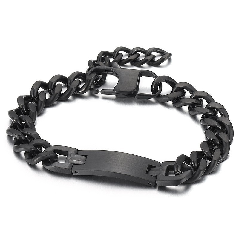 Módní Bent Brand Plus Tail Chain Titanový Náramek Pro Muže Módní Bent Brand Plus Tail Chain Titanový Náramek Pro Muže