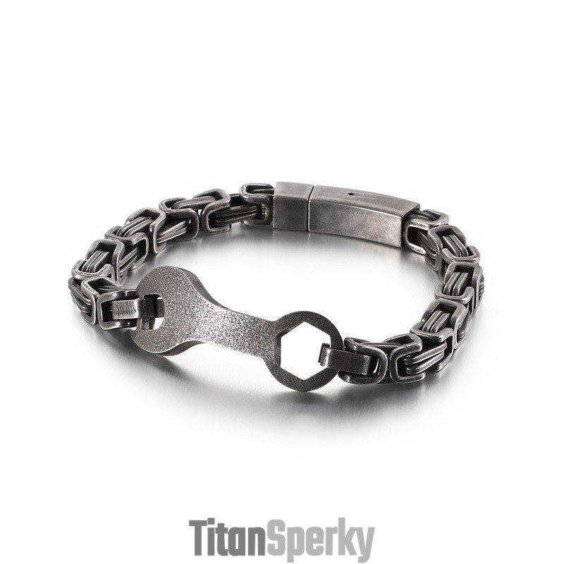 Pánský Titanový Náramek Fashion Wrench Emperor Chain