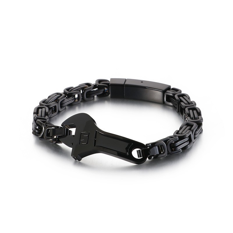 Pánský Titanový Náramek Cool Wrench Back Type S Obloukem A Ráfkem Pánský Titanový Náramek Cool Wrench Back Type S Obloukem A Ráfkem