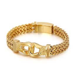 Pánský Titanový Náramek Street Cool Double Keel Gold