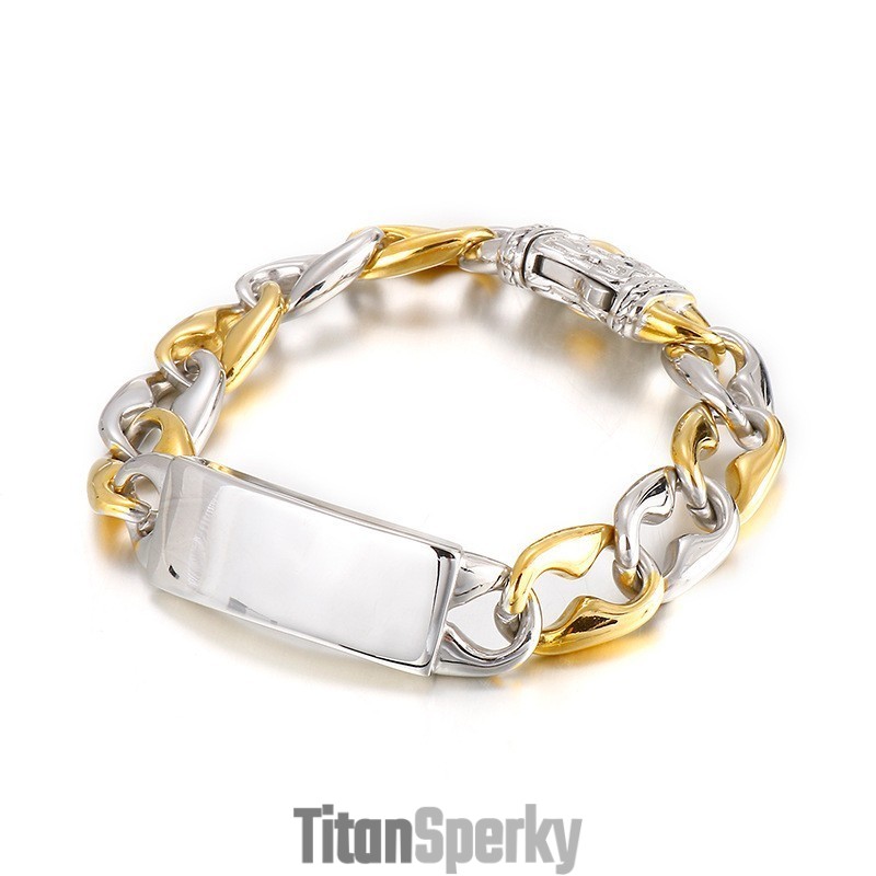 Pánský Titanový Náramek V Hip Hopovém Rockovém Stylu