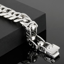 Módní Kulaté Korálky Elegantní Styl Pánský Titanový Náramek