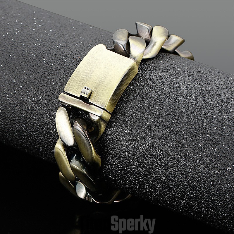 Módní Oslnivý Náramek Bronzový Titanový Náramek