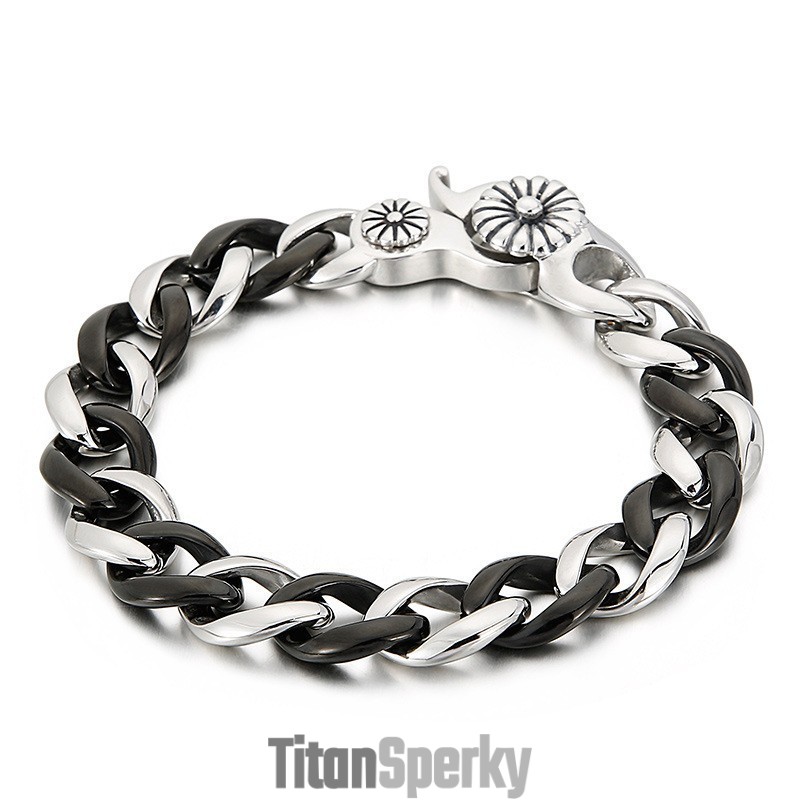 Černý Titanový Náramek Pro Muže