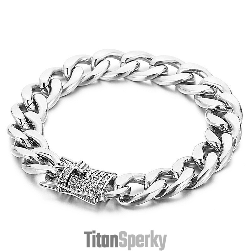 Náramek S Diamantovou Sponou S Dračím Vousem A Řetízkem Na Kolo