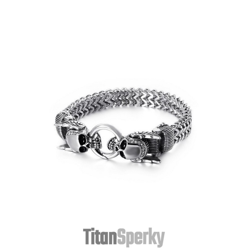 Pánské Náramky S Diamantovou Lebkou V Elegantním Stylu Pánské Náramky S Diamantovou Lebkou V Elegantním Stylu
