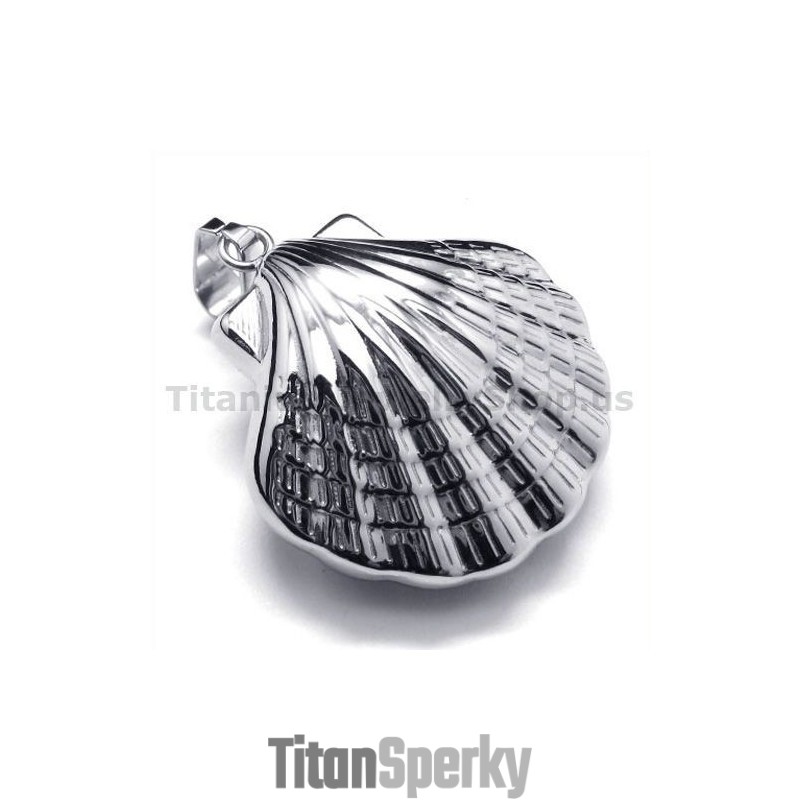 Titanový Přívěsek S Mušlí - Řetízek Zdarma