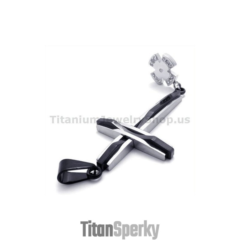 Oddělitelný Titanový Přívěsek S Křížem - Řetízek Zdarma