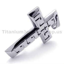 Stříbrný Kříž Z Titanu - Řetízek Zdarma