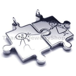 Puzzle Titanové Přívěsky Pro Milovníky - Řetízky Zdarma