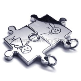 Puzzle Titanové Přívěsky Pro Milovníky - Řetízky Zdarma