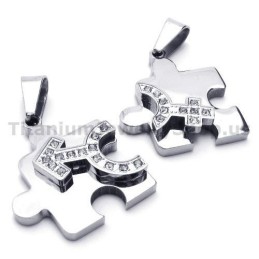 Přívěsky Pro Milovníky Z Titanu S Řetízky Bez Diamantů Z Puzzle