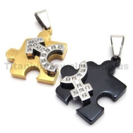 Přívěsky Pro Milovníky Z Titanu S Řetízky Bez Diamantů Z Puzzle