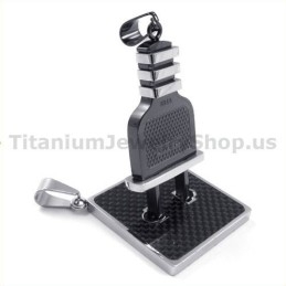 Černé Titanové Přívěsky Pro Milovníky Se Zásuvkou A Zástrčkou - Řetízky Bez Přívěsků
