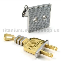 Přívěsky Na Zástrčku Socket And Plug Gloden Titanium Pro Milovníky - Řetízky Bez Přívěsků