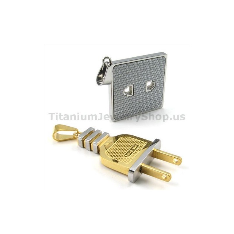 Přívěsky Na Zástrčku Socket And Plug Gloden Titanium Pro Milovníky - Řetízky Bez Přívěsků Přívěsky Na Zástrčku Socket And Plug Gloden Titanium Pro Milovníky - Řetízky Bez Přívěsků