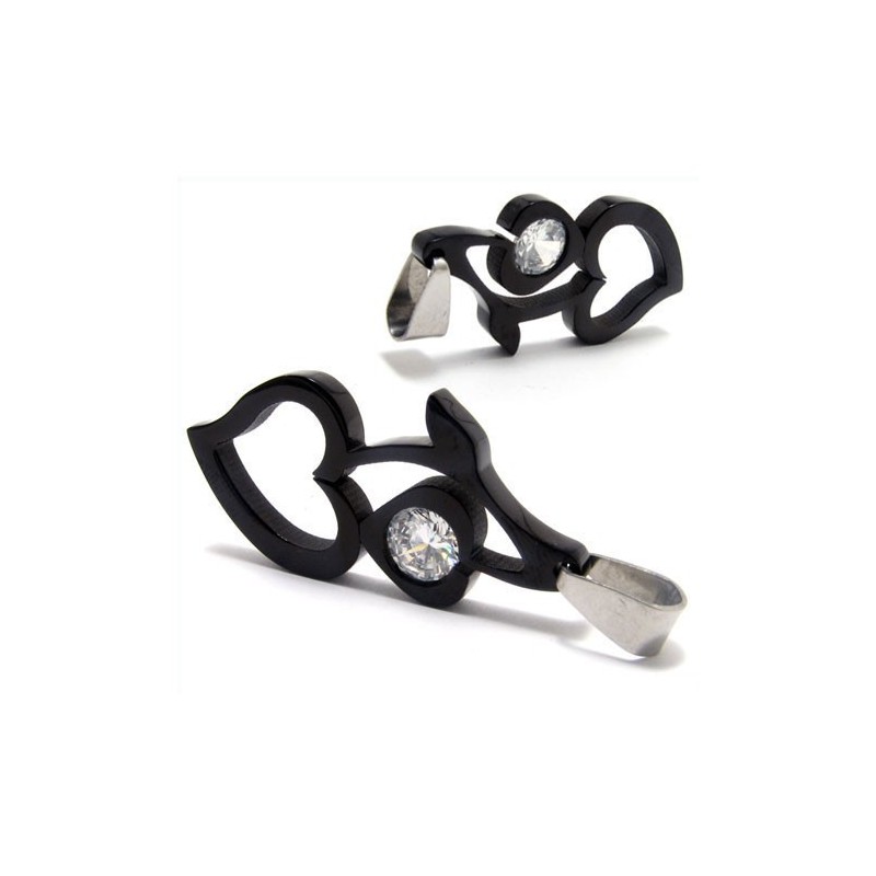 Titanový Diamantový Náhrdelník Ve Tvaru Srdce