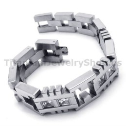 Pánský Titanový Náramek S Diamanty