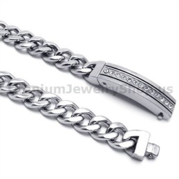 Pánský Titanový Náramek S Diamanty
