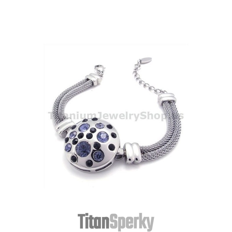 Dámský Titanový Náramek S Diamanty Dámský Titanový Náramek S Diamanty