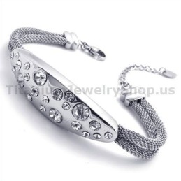Dámský Titanový Náramek S Diamanty