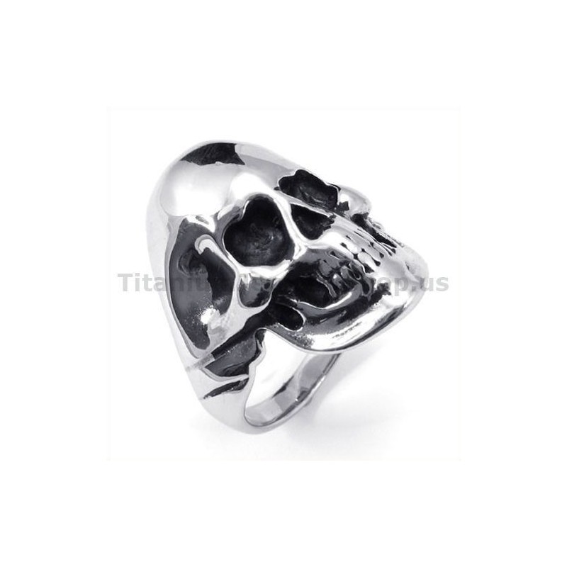 Titanový Prsten S Lebkou