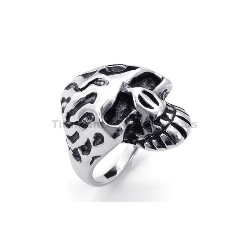 Titanový Prsten S Lebkou