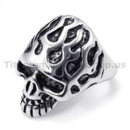 Titanový Prsten S Lebkou