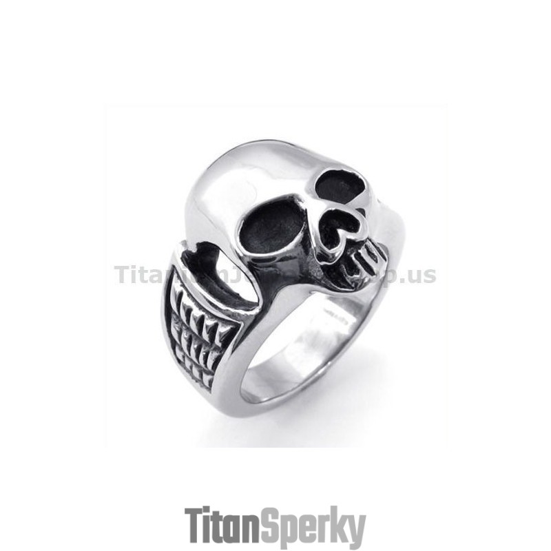 Titanový Prsten S Lebkou