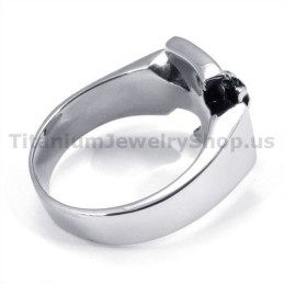 Titanový Prsten S Křížem A Lebkou