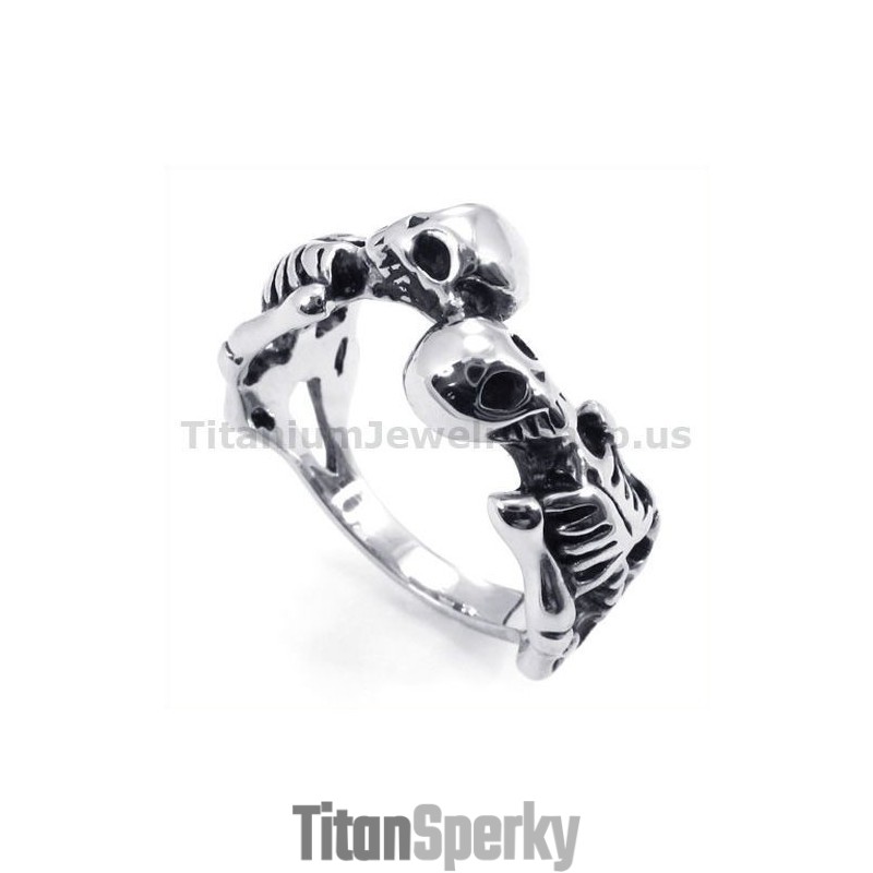 Titanový Prsten S Lebkou