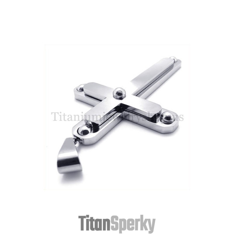 Dvouvrstvý Diamantový Módní Titanový Křížový Přívěsek