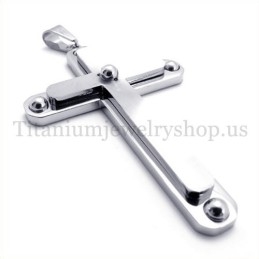 Dvouvrstvý Diamantový Módní Titanový Křížový Přívěsek