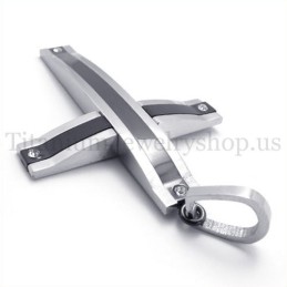 Černý Super Stručný Módní Titanový Přívěsek S Křížkem