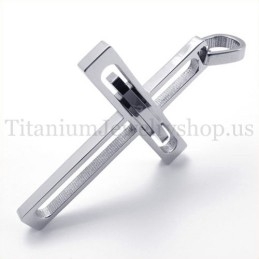 Stříbrný Přívěsek S Křížem Z Titanu, Módní Design