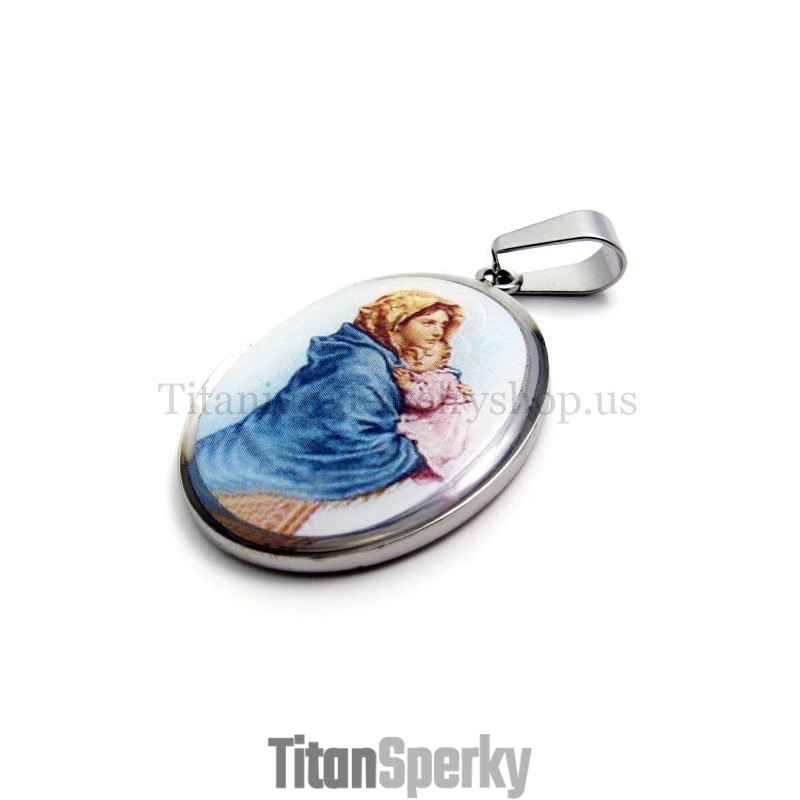 Titanový Přívěsek Ze Série Madonna A Ježíš