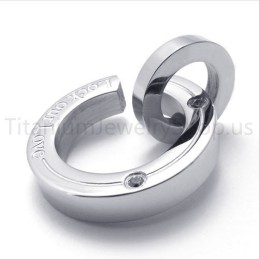 Nový Přívěsek S Přívěskem Fracture Ring A Stříbrným Titanem
