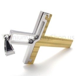 Nový Dutý Titanový Přívěsek S Křížem
