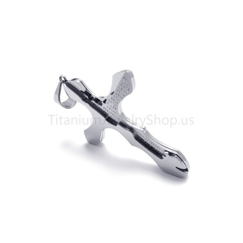 Nový Stříbrný Řezbářský Kříž Z Titanu