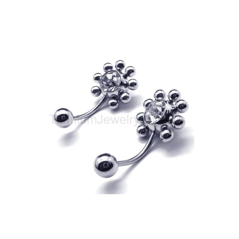 Náušnice S Diamanty A Intarzií Z Titanu, Slunečnice