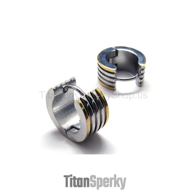 Titanové Náušnice S Drážkou