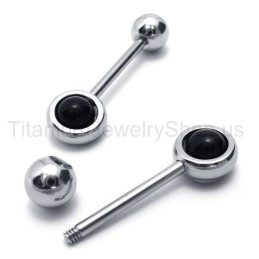 Stříbrné Titanové Náušnice Magic Stick