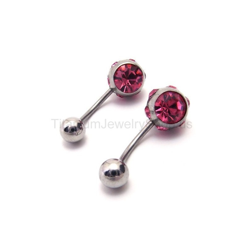 Tenké Titanové Náušnice S Fialovými Diamanty Tenké Titanové Náušnice S Fialovými Diamanty