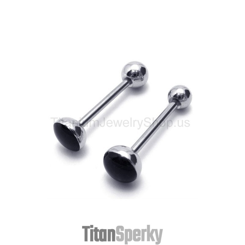 Stříbrné Tenké Titanové Náušnice