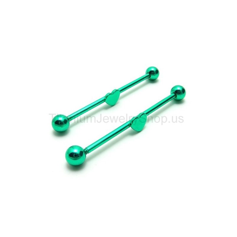 Titanové Náušnice S Magickou Tyčinkou A Srdcem